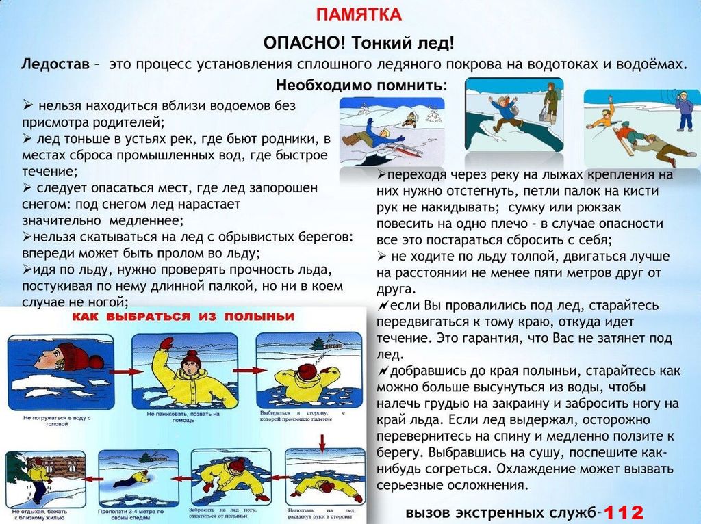 Меры безопасности в период ледостава.
